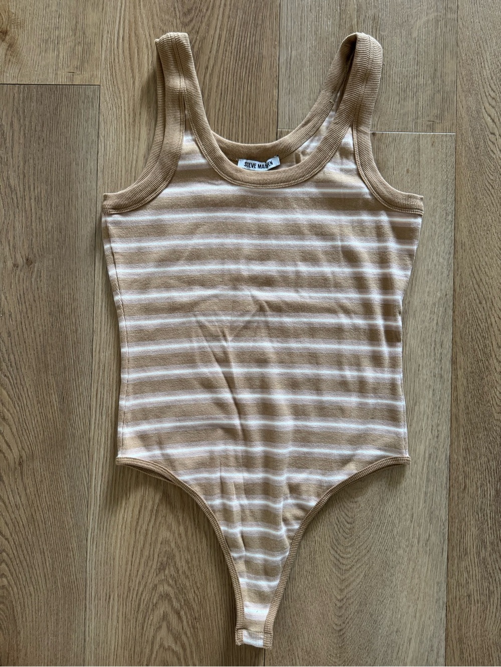 Steve Madden Striped Bodysuit Large